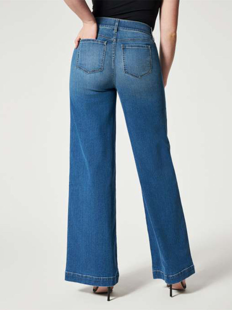 Ghislaine - Pull-On Wijde Benen Jeans