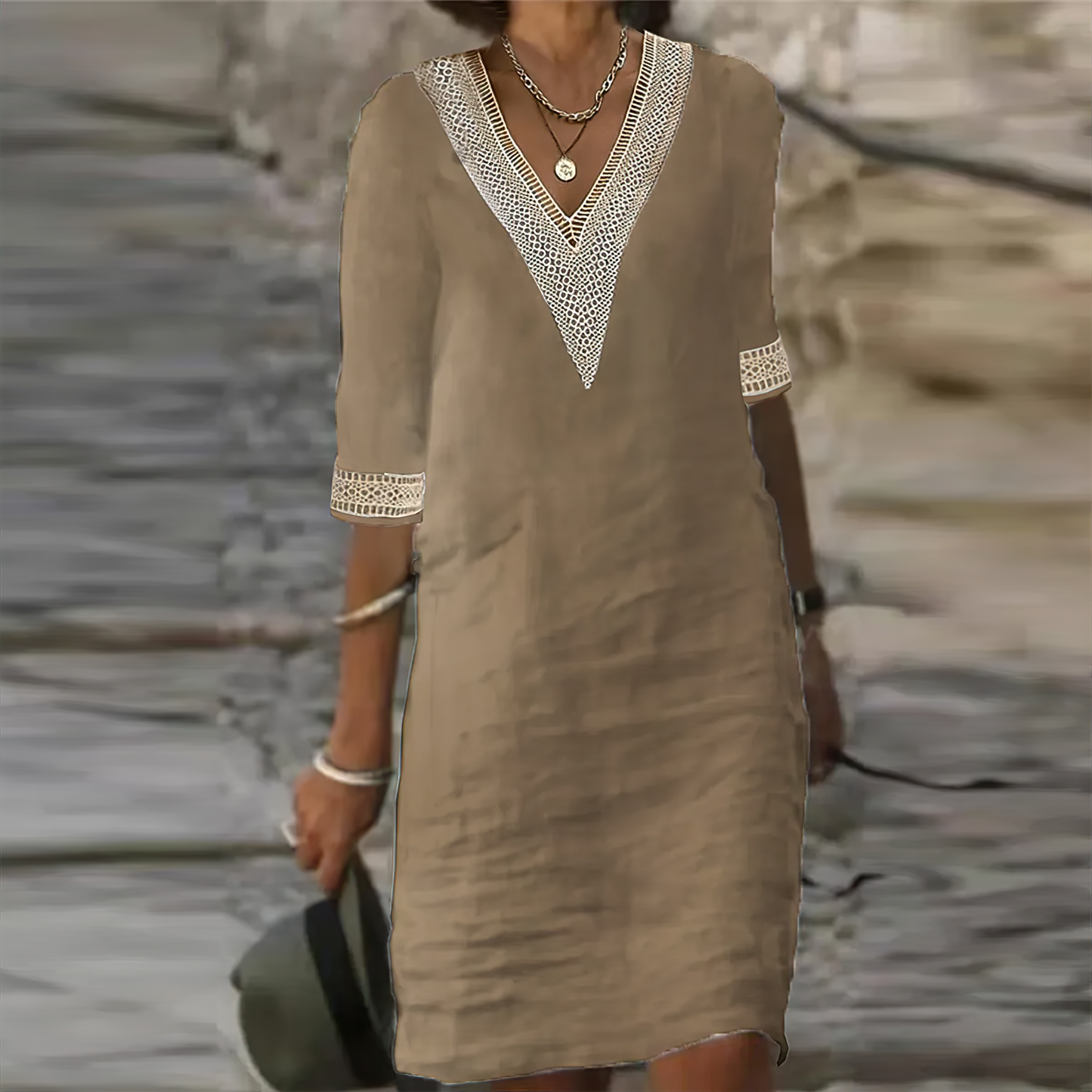 Séverine - Dames jurk Katoen Linnen Casual Dress