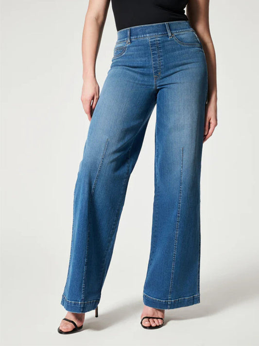 Ghislaine - Pull-On Wijde Benen Jeans