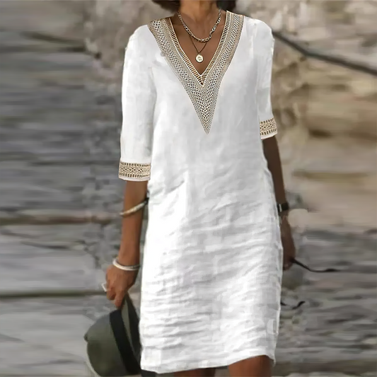 Séverine - Dames jurk Katoen Linnen Casual Dress